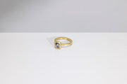 Todd Reed ring made with 18k yellow gold, white brilliant cut diamonds (.10ct) and fancy cut diamond (1.12ct)